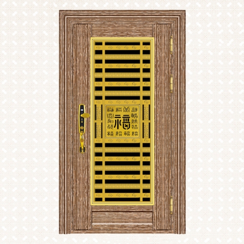 重庆620-4B玫瑰金线条纹板单门